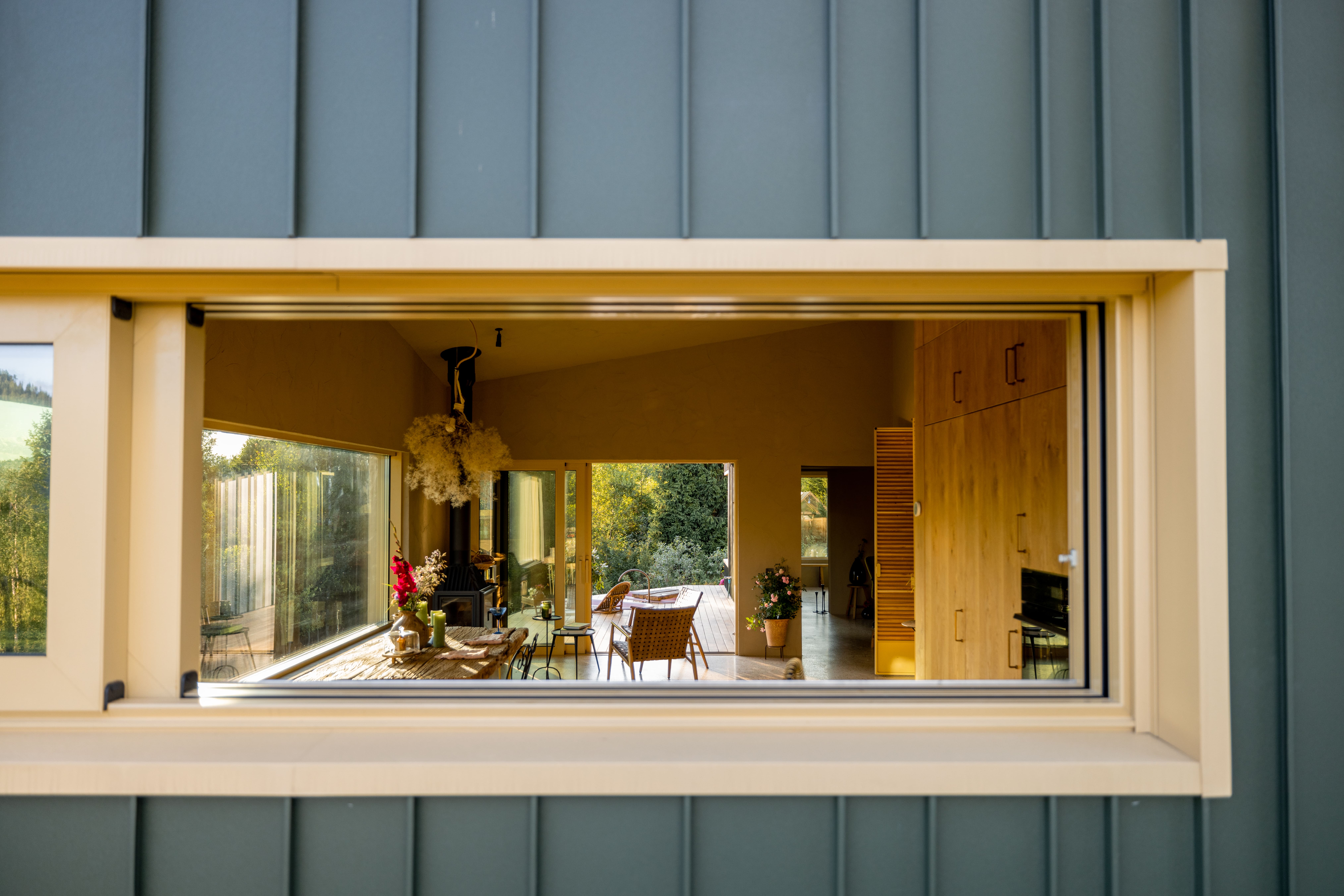 Architectural picture window providing open visual space