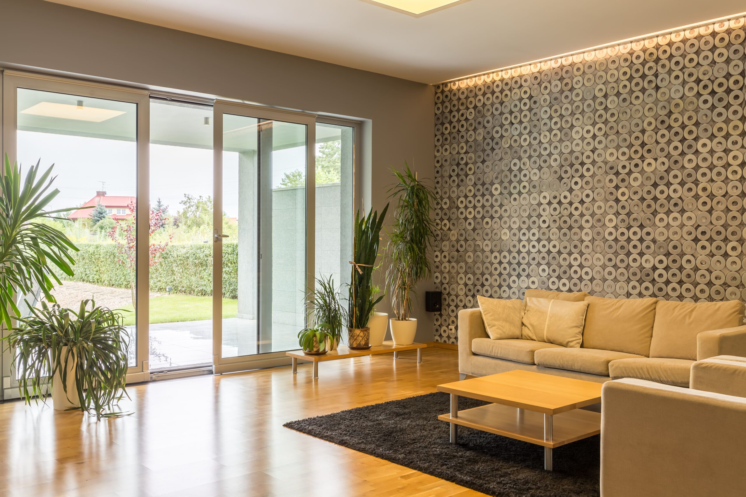 High-performance sliding door installation – contemporary home